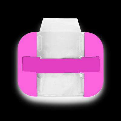 ID / SIA Licence Badge Holder - Arm Band High Viz Pink