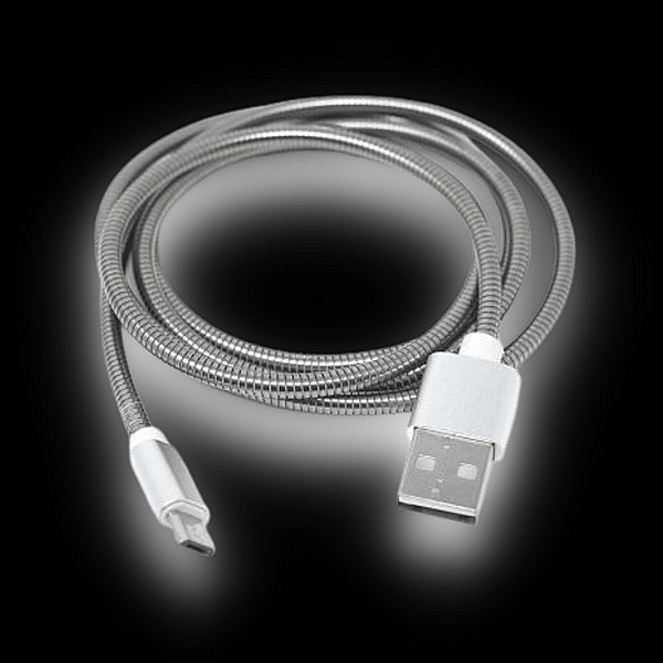 Silver Micro Rugged USB Cable