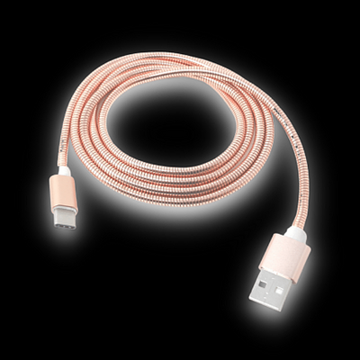 Rose Gold Rugged USB C Cable