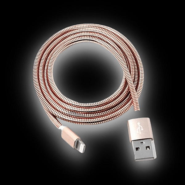 Rose Gold Rugged Lightning Cable