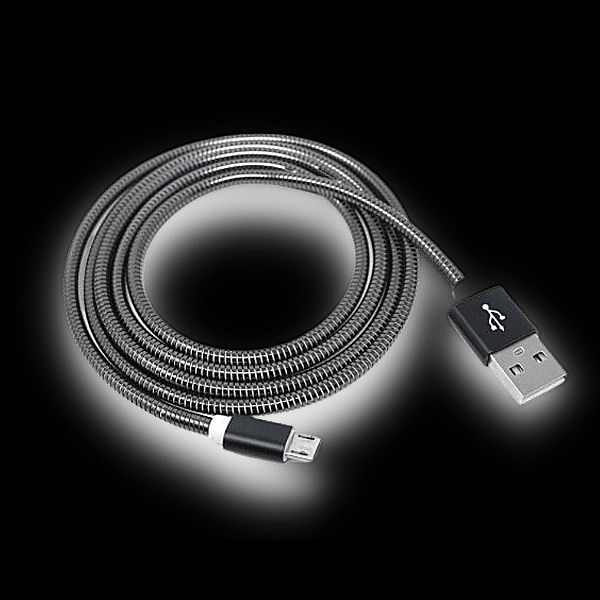 Black Micro rugged USB cable