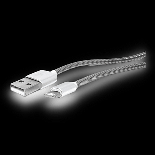 Silver 24k Gold Plated Rugged Lightning Cable