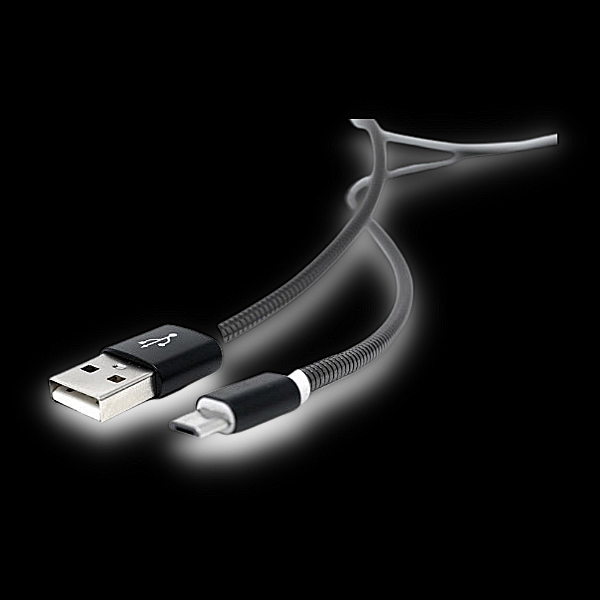 Black Micro rugged USB cable